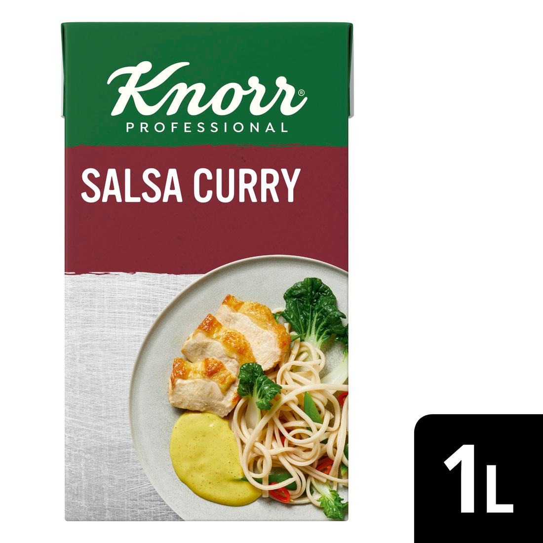 Knorr Salsa Líquida Curry lista para usar brik 1L - Las Salsas Líquidas Knorr te aseguran empezar cada servicio con salsas perfectas.